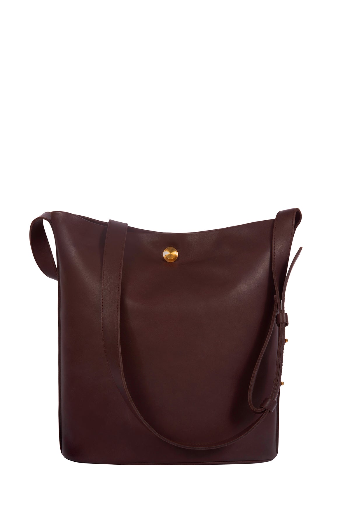 BUTTONED BUCKET BAG