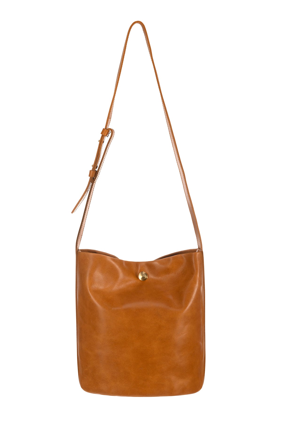 BUTTONED BUCKET BAG